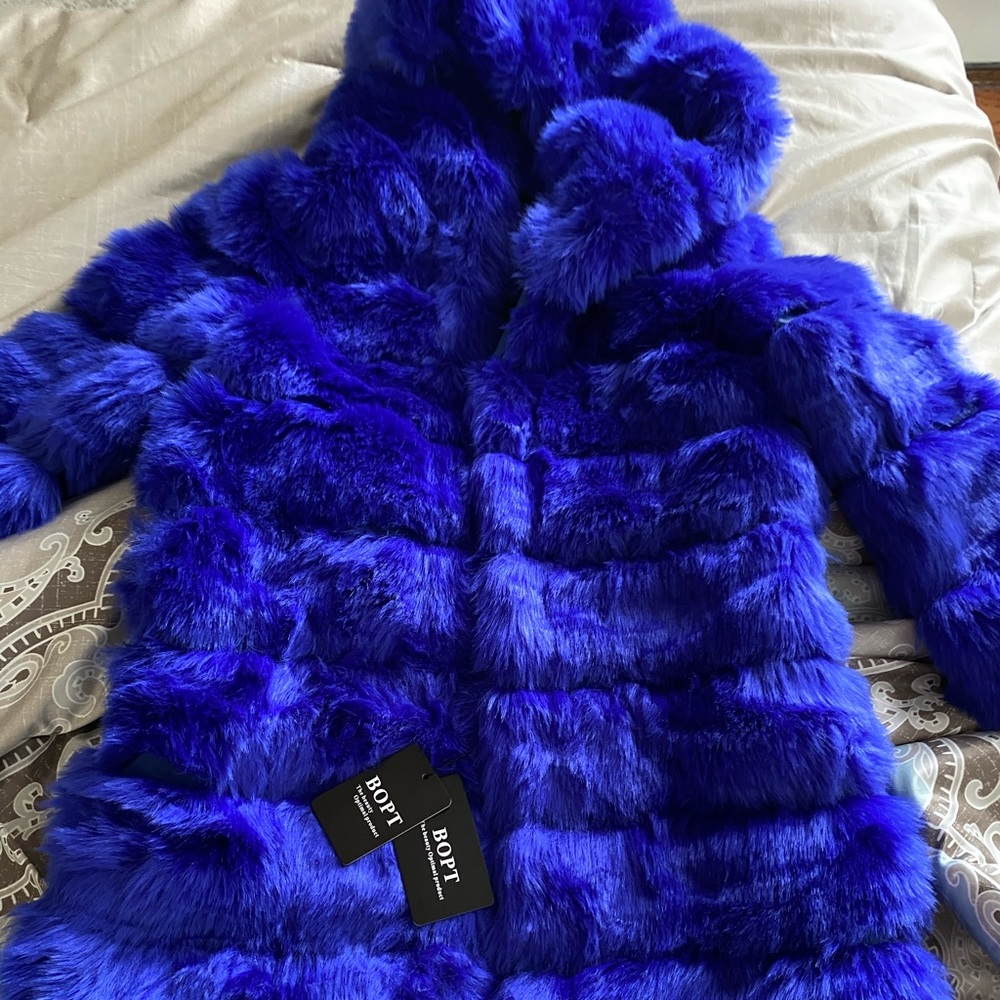 Faux fur coat